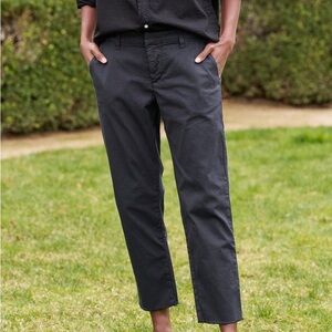 Frank & Eileen Wicklow Italian Performance Twill Pant in Washed Black